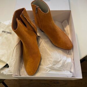 Isabel Marant Women's Tan Suede Ankle Boots